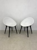 A pair of contemporary two-tone Rock Chairs by Diesel Living for Moroso. H.78cm
