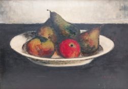 Gaston Sébire (1920-2001), a 20th century oil on canvas, still life fruit in a bowl, signed to the