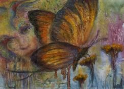 Kim Novak (b.1933), a contemporary limited edition pastel drawing titled 'Goodbyes and hellos' 2014,