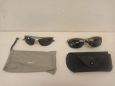 Two pairs of vintage sunglasses to include a pair of 1960s style ladies' RayBan Baloramas along with