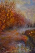 Kim Novak (b.1933), a contemporary pastel drawing titled 'Wild Bird Refuge', signed to the lower