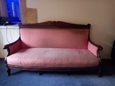 A 19th century mahogany French Empire sofa with maker's stamp to the underside. H.111 L.197cm (