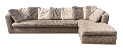 A two-section B&B Italia corner sofa, Maxalto line, made in Italy. Model APTA, designed by Antonio C