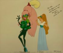 A framed and glazed limited edition print with cut-out figures from the 1994 Warner Bros. film