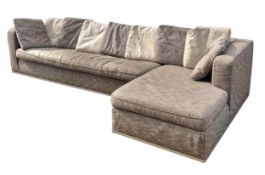 A two-section B&B Italia corner sofa, Maxalto line, made in Italy. Model APTA, designed by Antonio