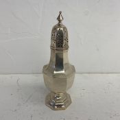 A hallmarked silver sugar sifter. 128g