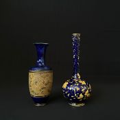 An early 20th century Austrian Josef Steidl vase along with a Royal Doulton Slaters patent vase. H.