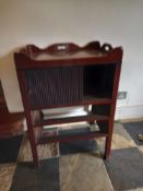 A Georgian mahogany cabinet. (Drawers missing). H.78 W.54 D.45cm