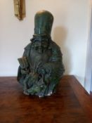A large Japanese Fukurokuju figure. H.53cm (Some damage as seen).