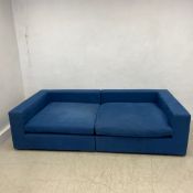 A contemporary Sofa.com two section sofa. L.243cm H.61cm D.124cm