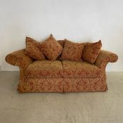 A contemporary two seater sofa. W210cm