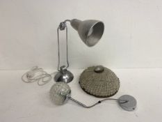 An early 20th century Jumo style table lamp after Charlotte Perriand along with a vintage cut