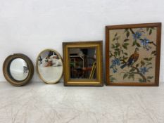 Three 19th century gilt framed mirrors to include a Regency example with a convex plate along with a