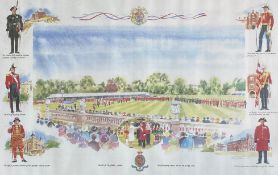 A contemporary limited edition lithograph titled 'Parade for the Golden Jubilee', signed to the