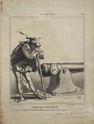 Honoré Daumier (1808-1879), a 19th century lithograph titled 'Invention Charivarique' 1868 from