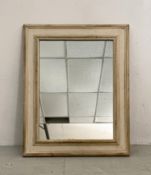 A small vintage painted wall mirror. 55x43cm
