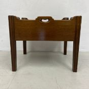 A small Georgian style mahogany butler's tray table. H.43.5 W.50 D.40cm