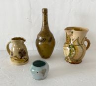 A mixed collection of studio pottery to include Heather Marie Webster (Martin) a jug, small pot