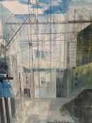 Joyce Pallot (1912–2004), a 20th century abstract oil on board titled 'Gravesend' 1952, signed to