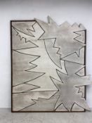A very large and heavily constructed contemporary mixed media artwork by Douglas Earle titled '