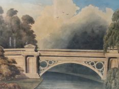 Circle of John Nash (1752-1835), a late 18th or early 19th century pencil and watercolour design for