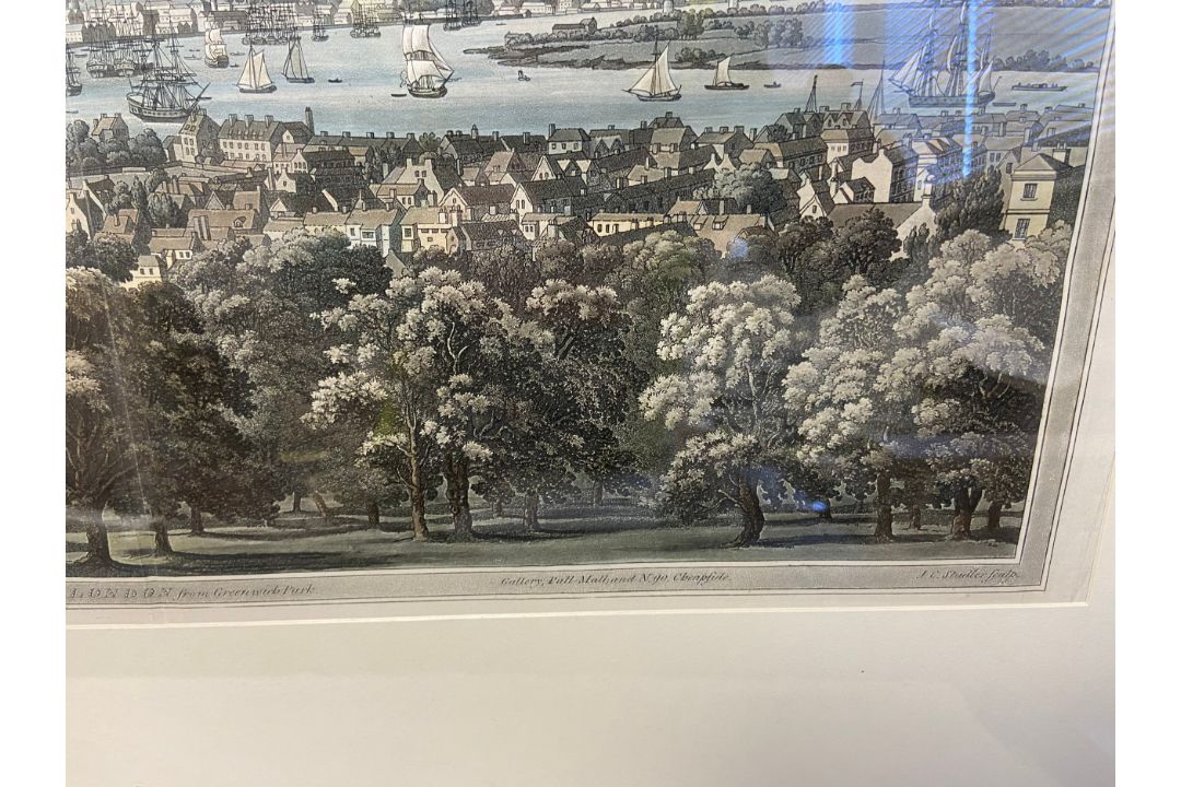 Two 18th century engravings, Greenwich interest, H Hulsbergh and J C Stadler, framed and glazed. - Image 5 of 5