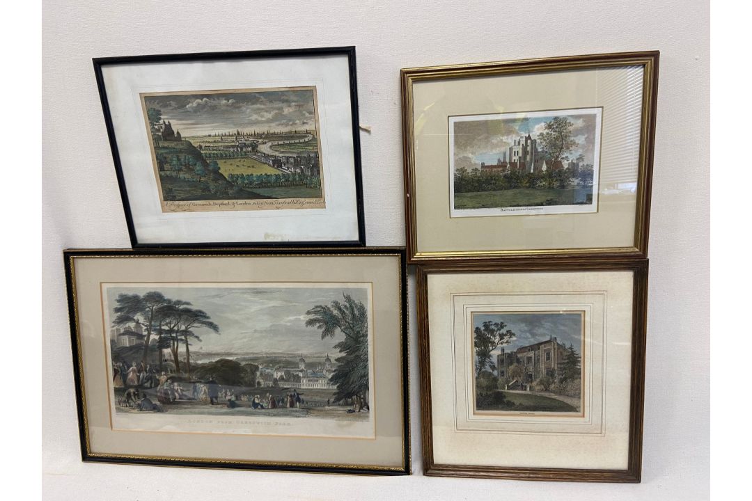 A collection of four 18th and 19th century engravings; Greenwich interest to include J & W Robins, - Image 1 of 6