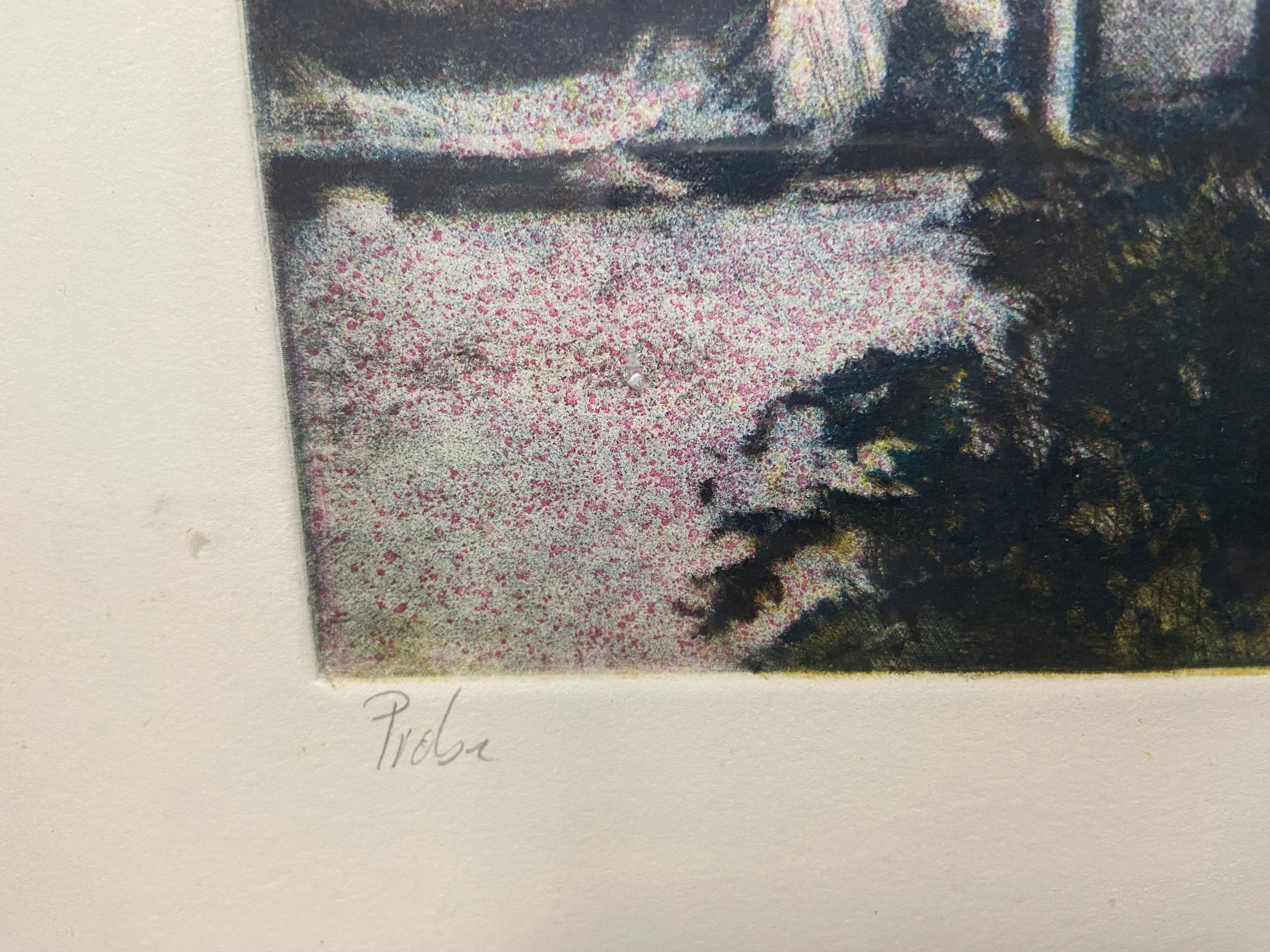 Two limited edition etchings, numbered and indistinctly signed, both by the same hand, framed and - Image 4 of 4