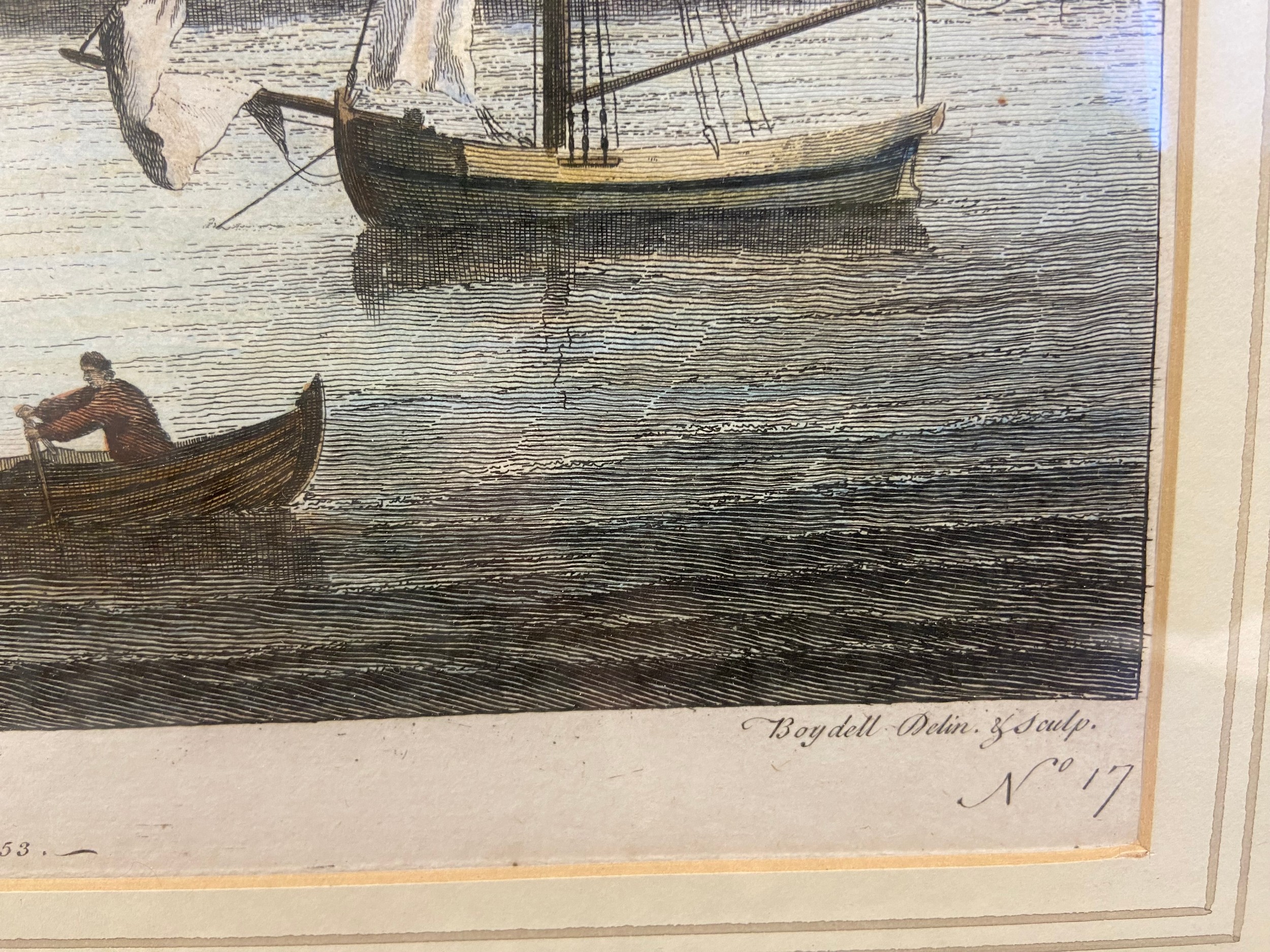 Three late 18th and early 19th century engravings of Greenwich interest by Boydell, Woodthorpe and J - Image 4 of 4