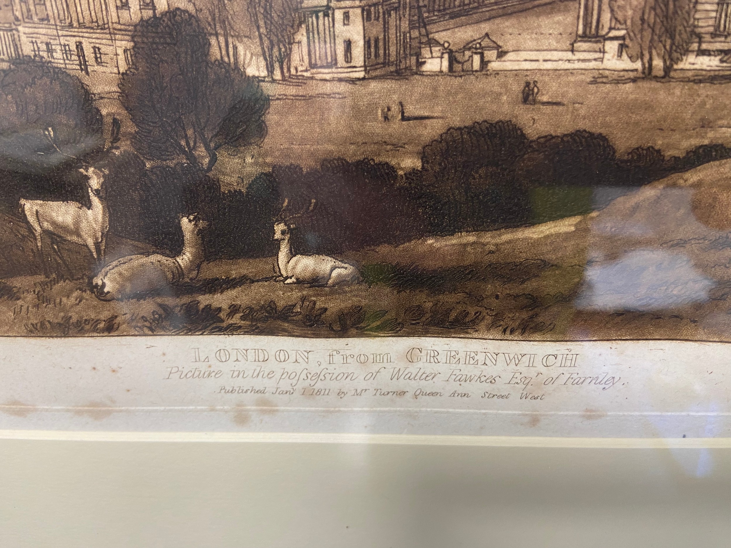 Three 18th and 19th century engravings of Greenwich interest to include London from Greenwich - Image 2 of 5