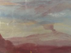 Cecil Arthur Hunt (1873-1965), a 20th century watercolour titled 'Mount Etna, Sicily', framed and