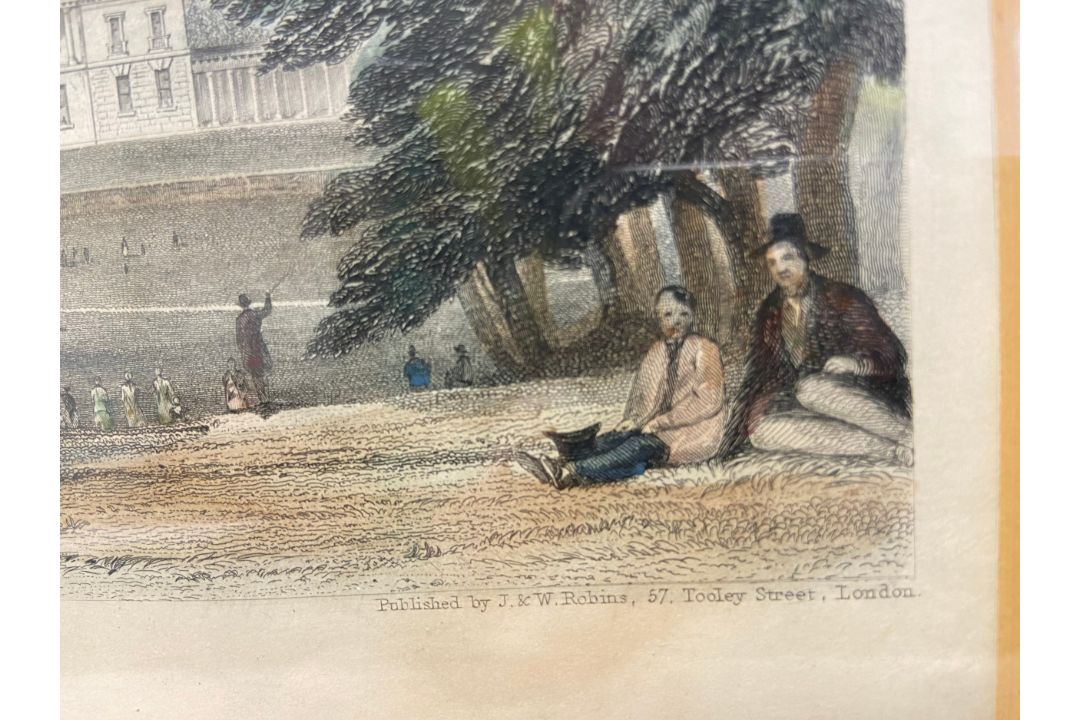 A collection of four 18th and 19th century engravings; Greenwich interest to include J & W Robins, - Image 5 of 6