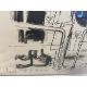 A set of five vintage framed and glazed Ronald Searle cartoons. 41x53cm. - Image 3 of 7