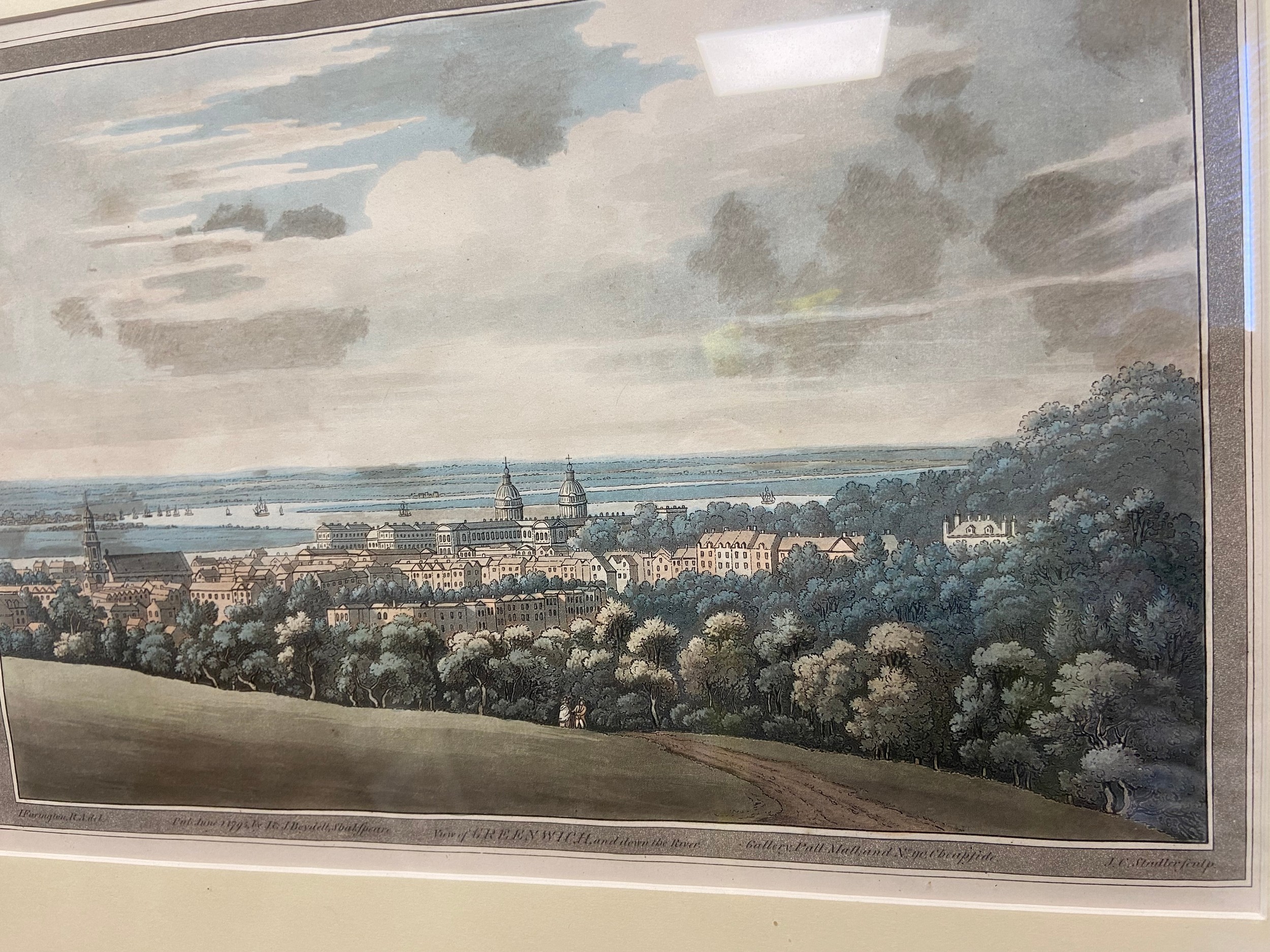 Three late 18th and early 19th century engravings of Greenwich interest by Boydell, Woodthorpe and J - Image 2 of 4