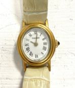 A 9ct gold tissot ladies watch (with steel back).
