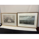Two 18th century engravings, Greenwich interest, H Hulsbergh and J C Stadler, framed and glazed.