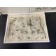A set of five vintage framed and glazed Ronald Searle cartoons. 41x53cm. - Image 6 of 7