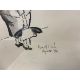 A set of five vintage framed and glazed Ronald Searle cartoons. 41x53cm. - Image 4 of 7