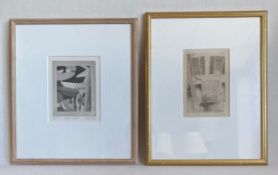 A limited edition etching; Science Museum, signed and numbered along with a similar, indistinctly