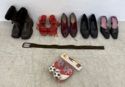 A mixed collection of ladies' designer shoes and other items to include Ferrini, Thomas Chan,