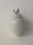 An early 20th century blanc de chine porcelain potpourri vase with cover by Friedrich Elias Meyer