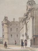 A 19th century hand coloured lithograph entitled “The Queen Mary’s Tower, Holyrood Palace Containing