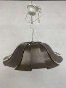 Ettore Arcelli for Tronconi, a 1970's ceiling light, model Pamela, lacquered sheet metal on chrome