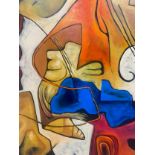 Iryna Griffith, a large oil on canvas, abstract composition, signed bottom right and to the