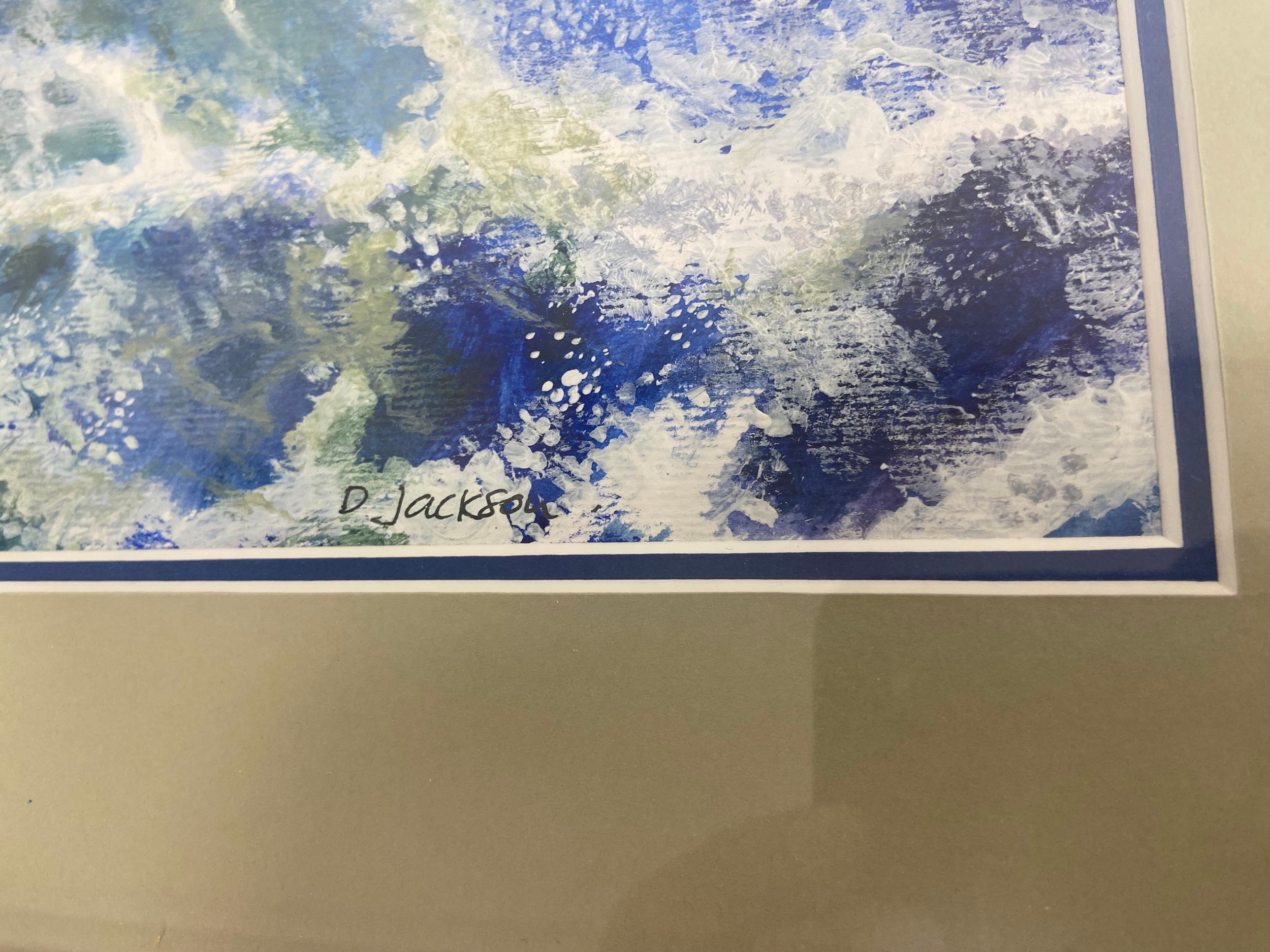 An acrylic on board, ship in a storm signed D Jackson and Continental impasto oil on canvas, boats - Image 4 of 5
