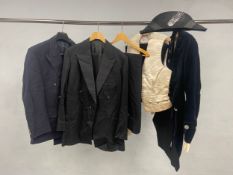 A High sheriff's court dress to include bicorn, breeches etc, a vintage dinner suit by N H Chapman