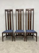 Three MacKintosh Ingram chairs by Cassina with stamps and labels.