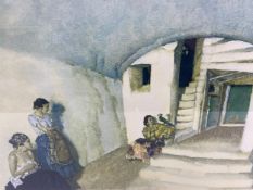 A framed and glazed William Russell Flint print, signed in pencil by the artist. 68x52cm.