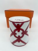 A Hermes presentation boxed mug designed by Balcon du Guadalquivir.