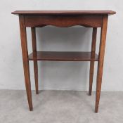 A C.1900 mahogany occasional table on square tapering supports. 72 x 61 x 35cm